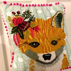 colorful fox throw
